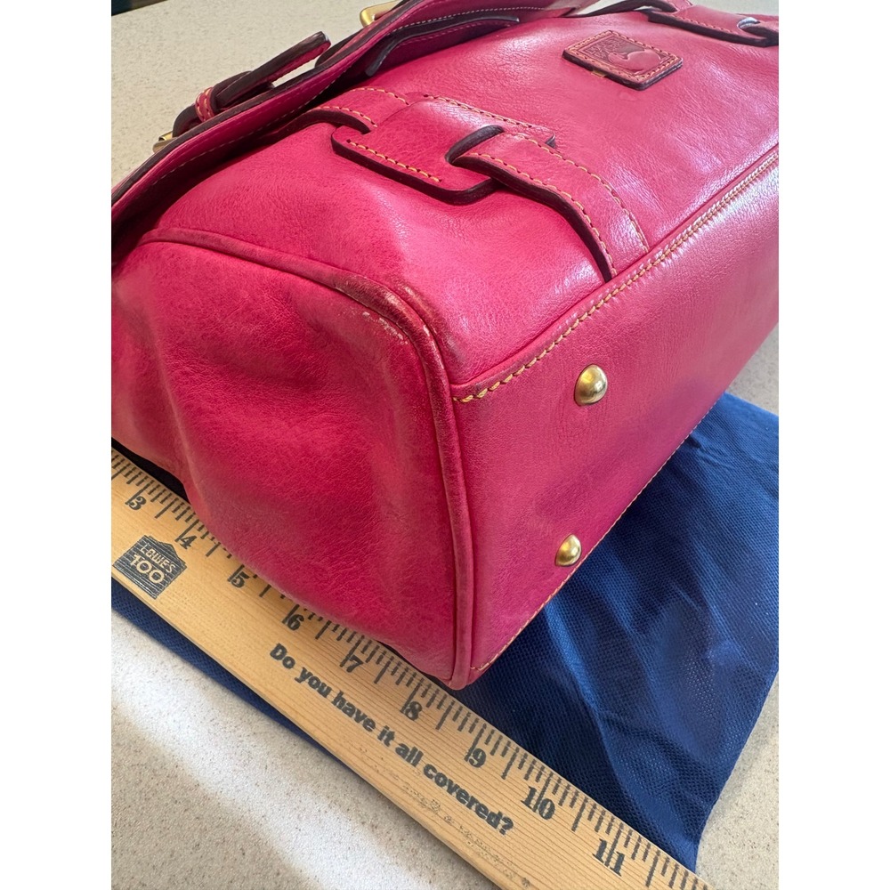 Dooney & Bourke‎ Florentine Satchel Hot Pink Leather Crossbody - Picture 7 of 11